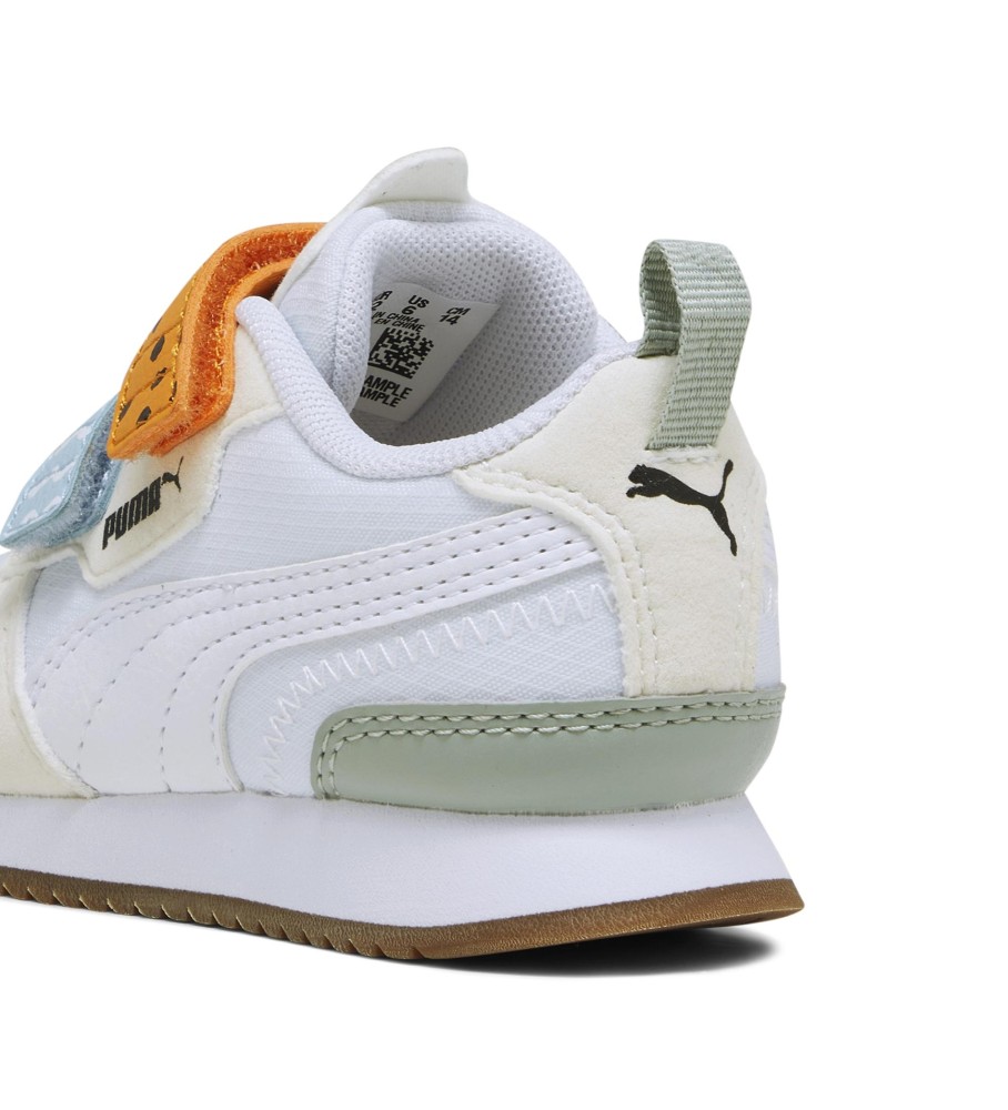 Tênis Puma R78 Mix Match V, branco-sujo, multicolorido