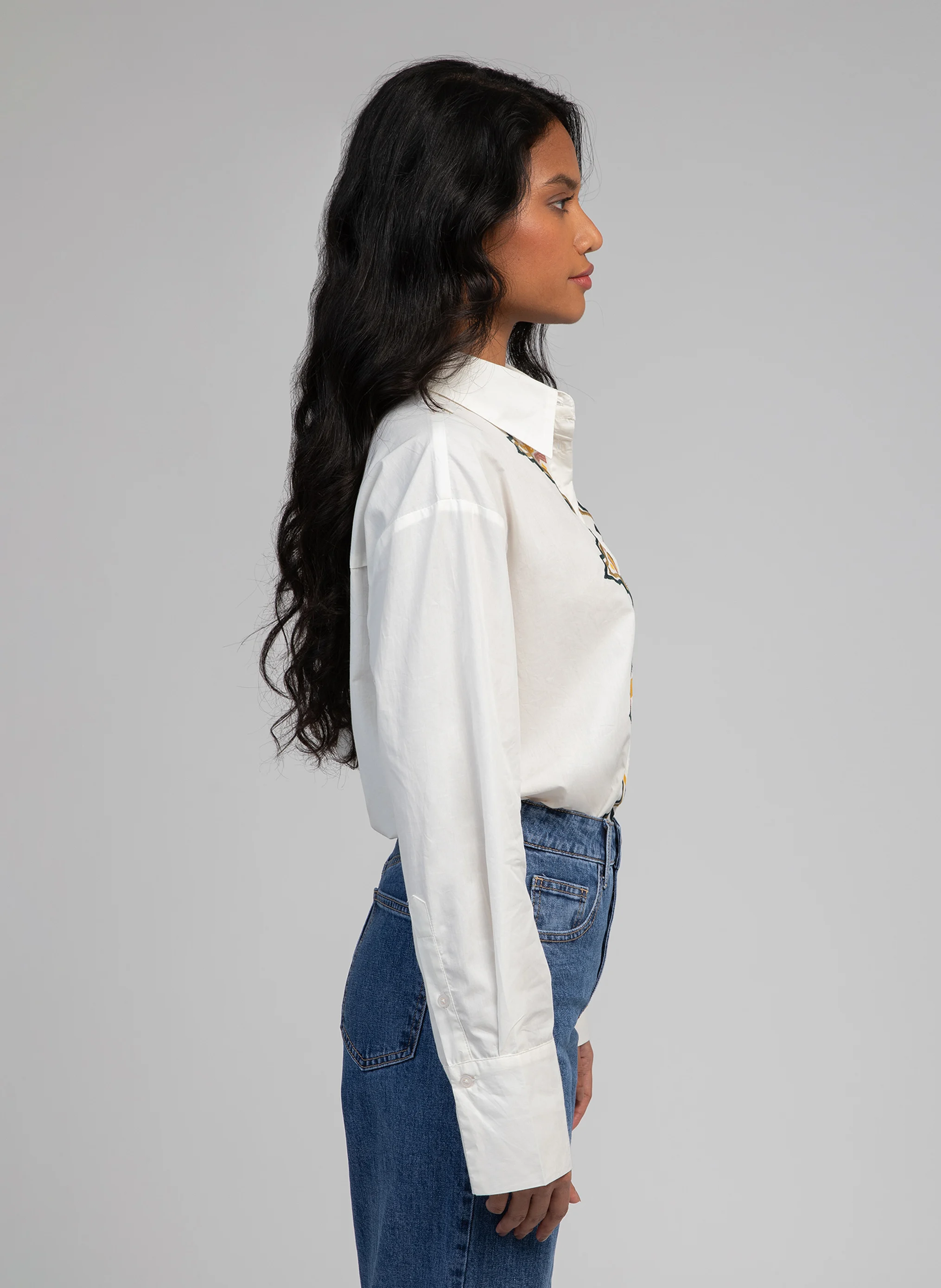 SOVILLA - Chemise brodée en coton| Blanc