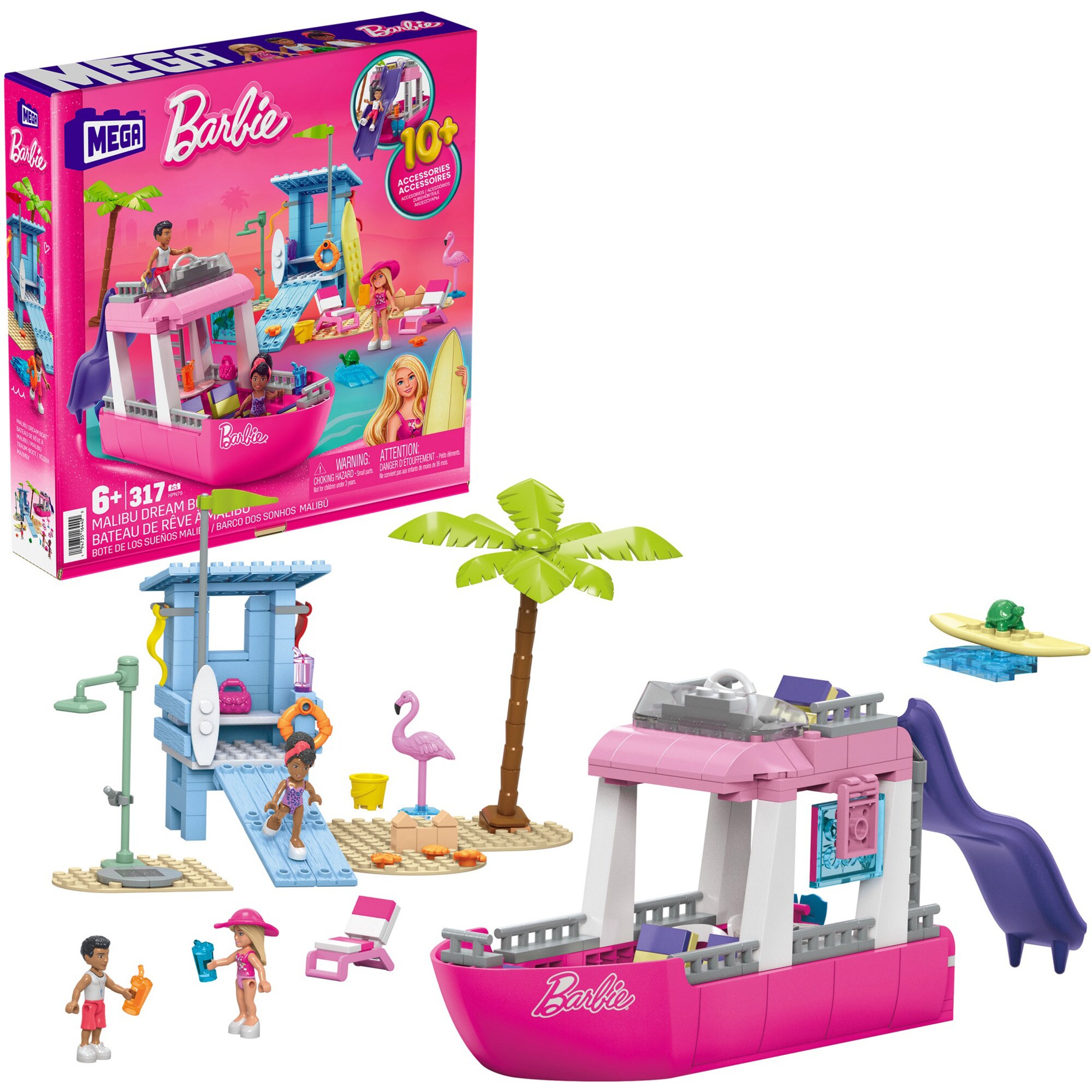 Mattel Konstruktionsspielzeug MEGA Barbie Traum-Boot
