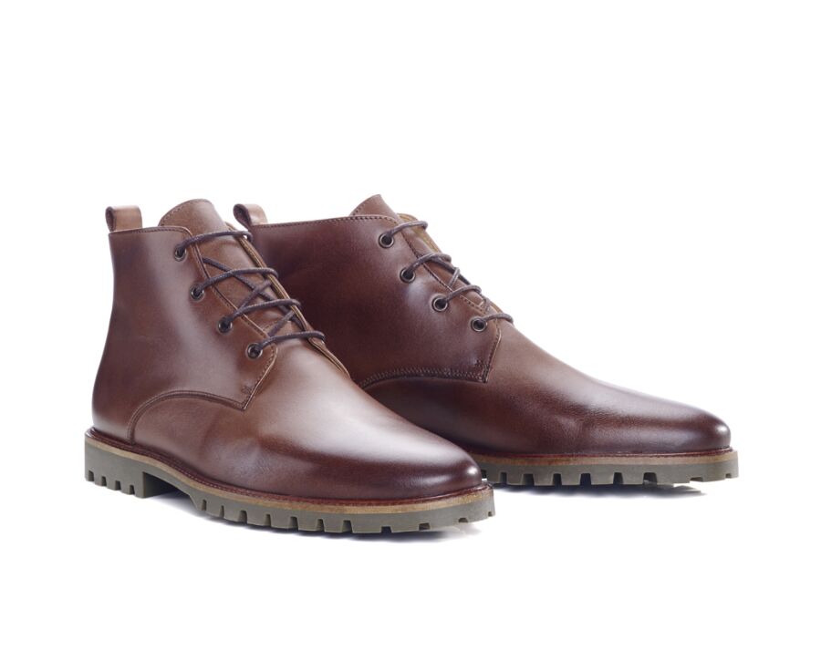Boots semelle gomme homme Chocolat patiné - CANFIELD GOMME