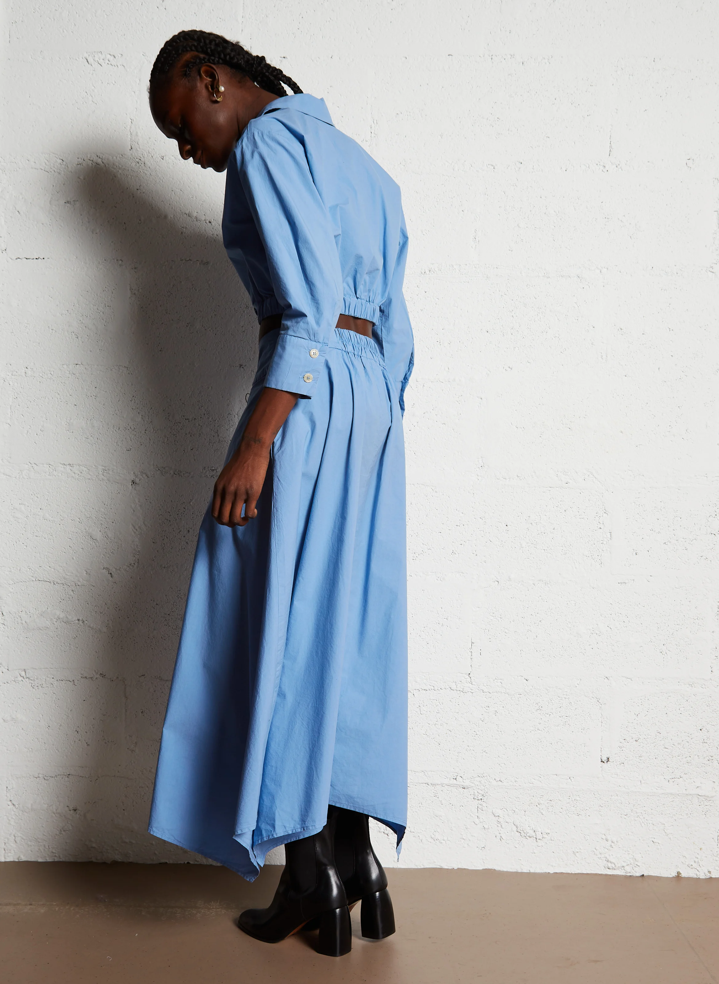 APRIL - Chemise courte en coton | Bleu