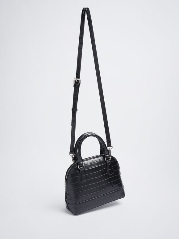 Bolsa Bandolera Grabado Animal - Negro