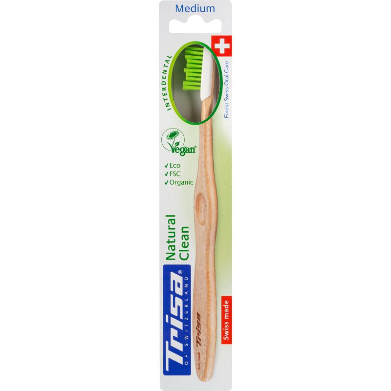 TRISA Natural Clean Holzzahnbürste medium 1 Stk