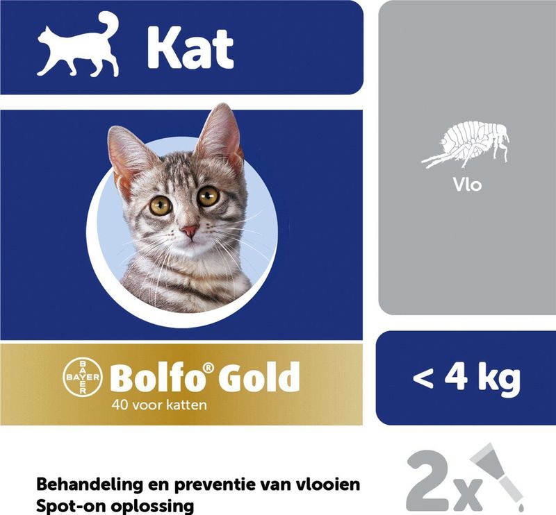 Bolfo Gold Kat Vlooiendruppels - 40 2 PIPET
