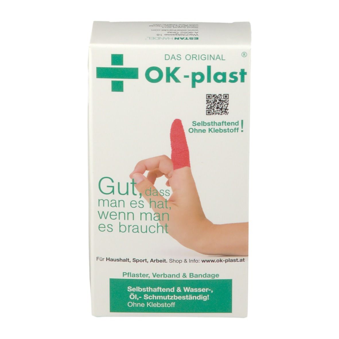 OK-plast Pflaster + Fingerverband 2,5 cm x 4,5 m