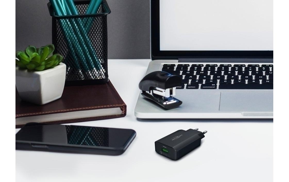 USB-Wandladegerät Home Charger 130Q, 18 W, SchwarzLeistungsstarker Indoor USB-Ladeadapter