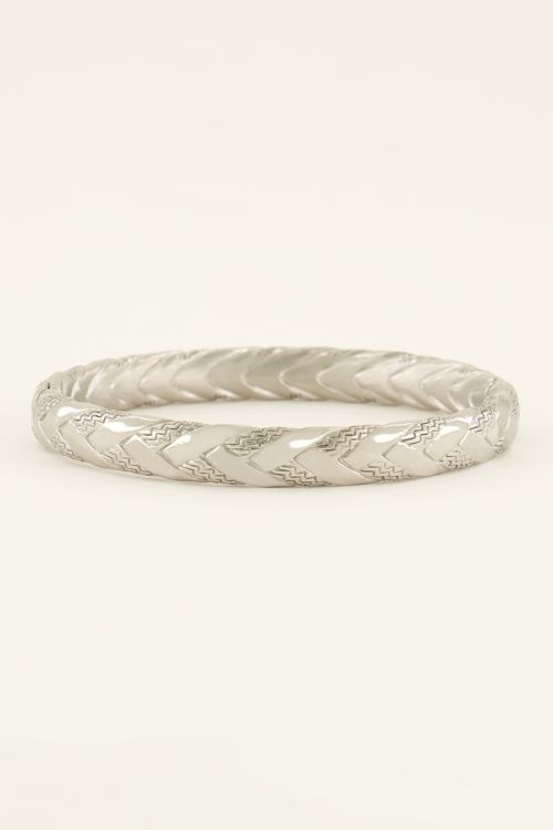 Gevlochten bangle met zigzag patroon