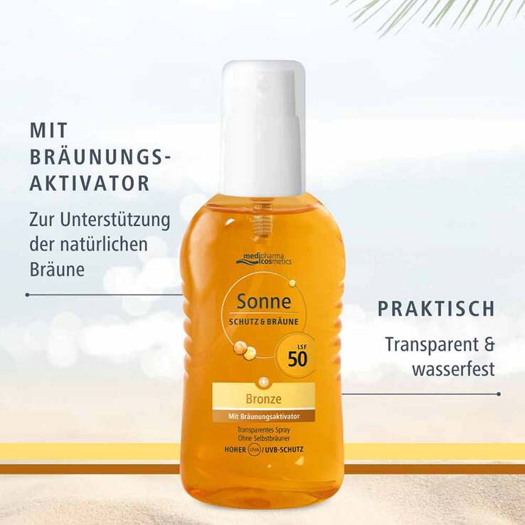 Sonne Schutz & Bräune Pump-Spray bronze LSF 50, 200 ml