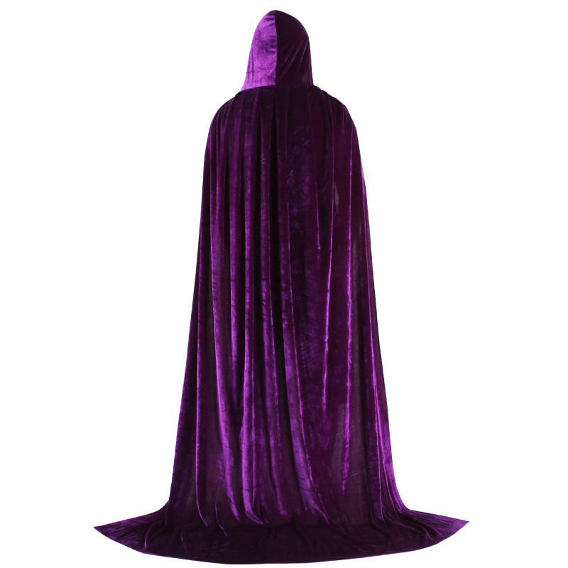 (165cm) Fasnachts Erwachsenen Kostüm Vampir Cape Umhang mit Kapuze Verkleidung für Motto Partys / Halloween - Lila
