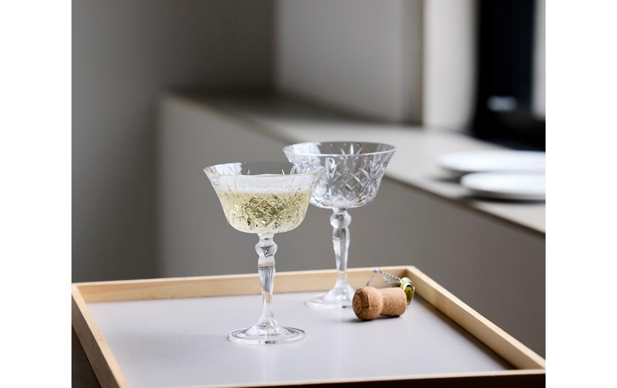 Champagnerglas Melodia 4 Stück, 26 clChampagnerschale aus ultraklarem Kristallglas