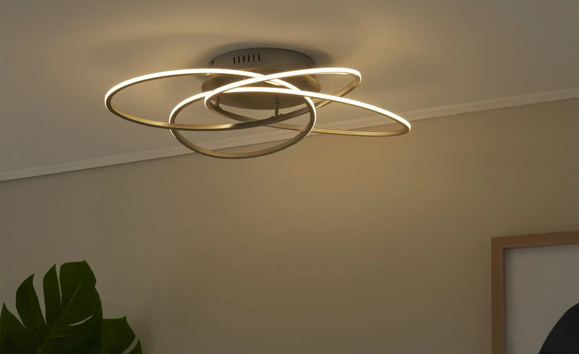 Meisterleuchten LED-Deckenleuchte Nickel-matt