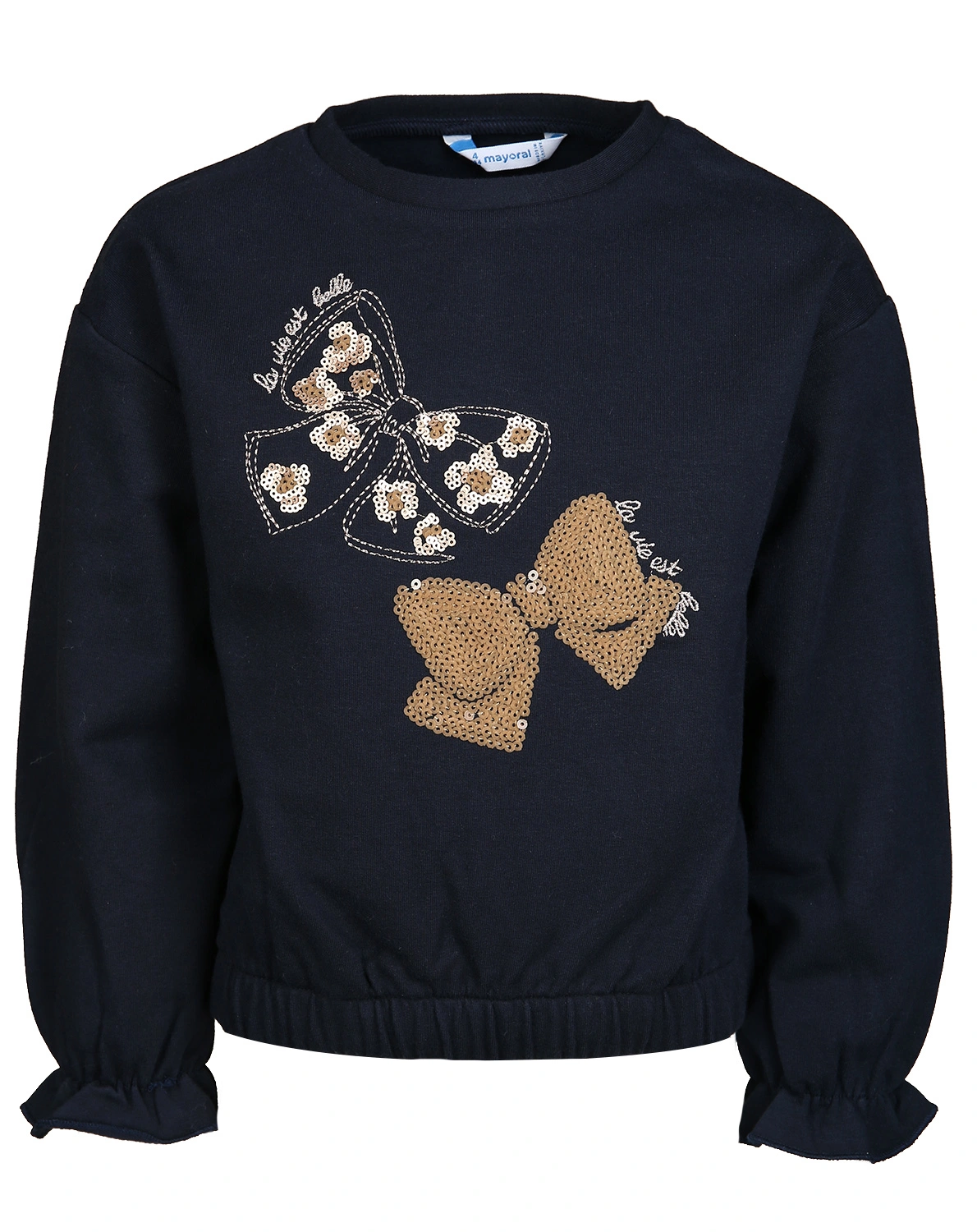 Sweatshirt GOLDEN BOWS in marineblau