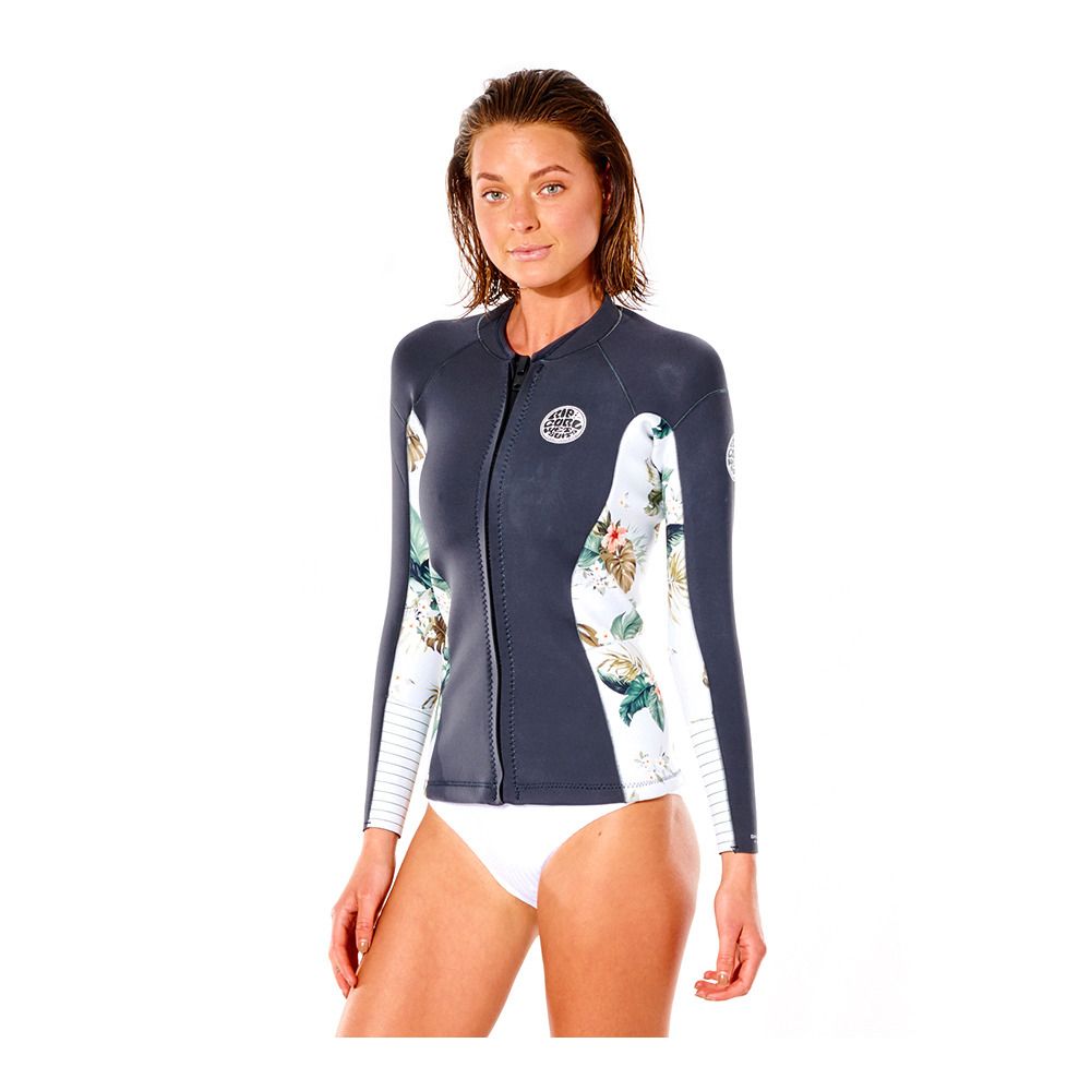 Rip Curl DAWN PATROL FZ - Top néoprène 1.5mm Femme charcoal