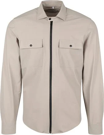 Suitable Jacket Shirt Beige 245-1 shirt jacket zip kopen