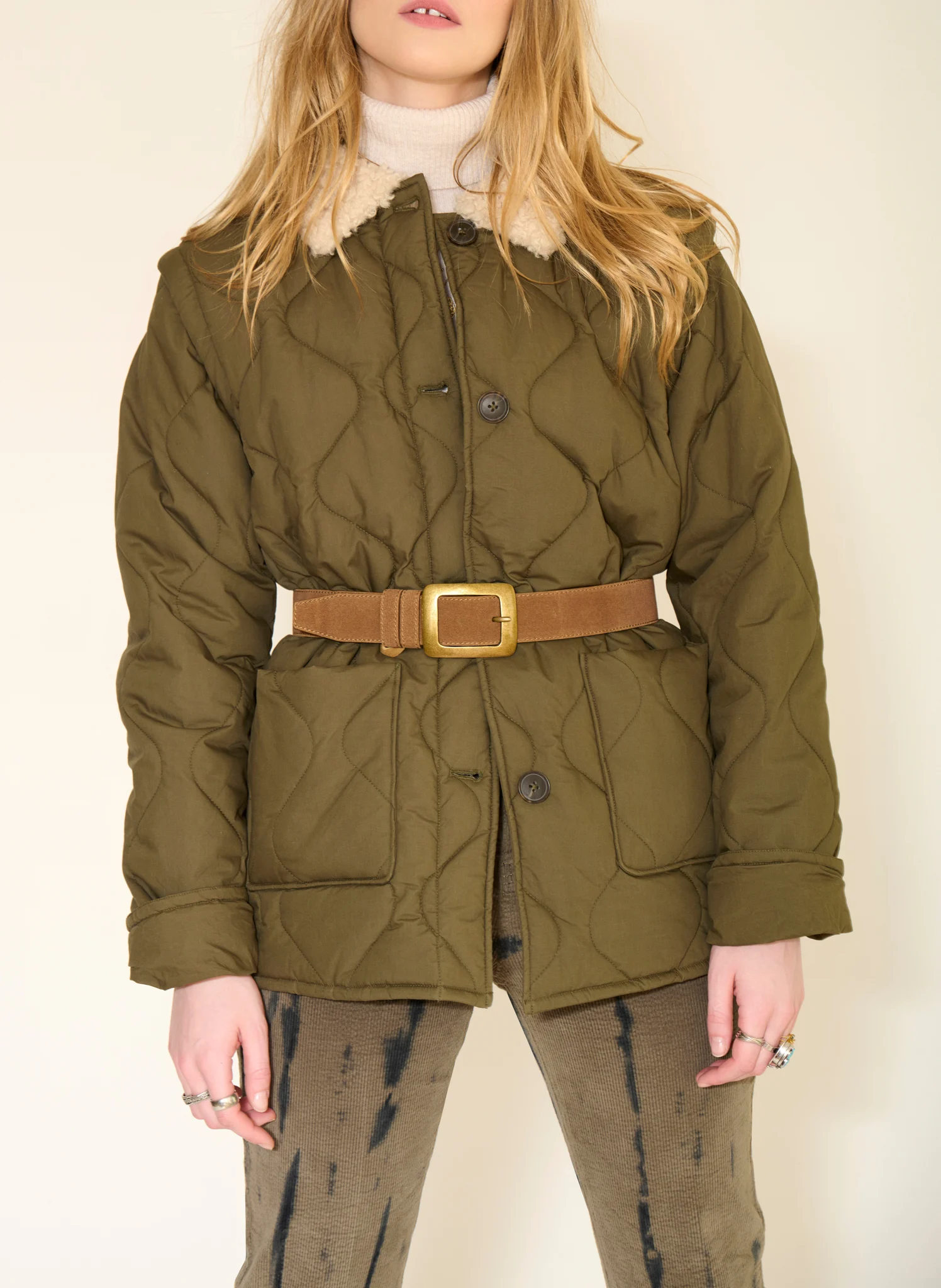 DOUCE SUEDE - Ceinture en cuir | Marron