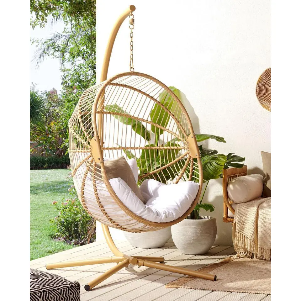 ACRI - Hangstoel - Beige - PE rotan