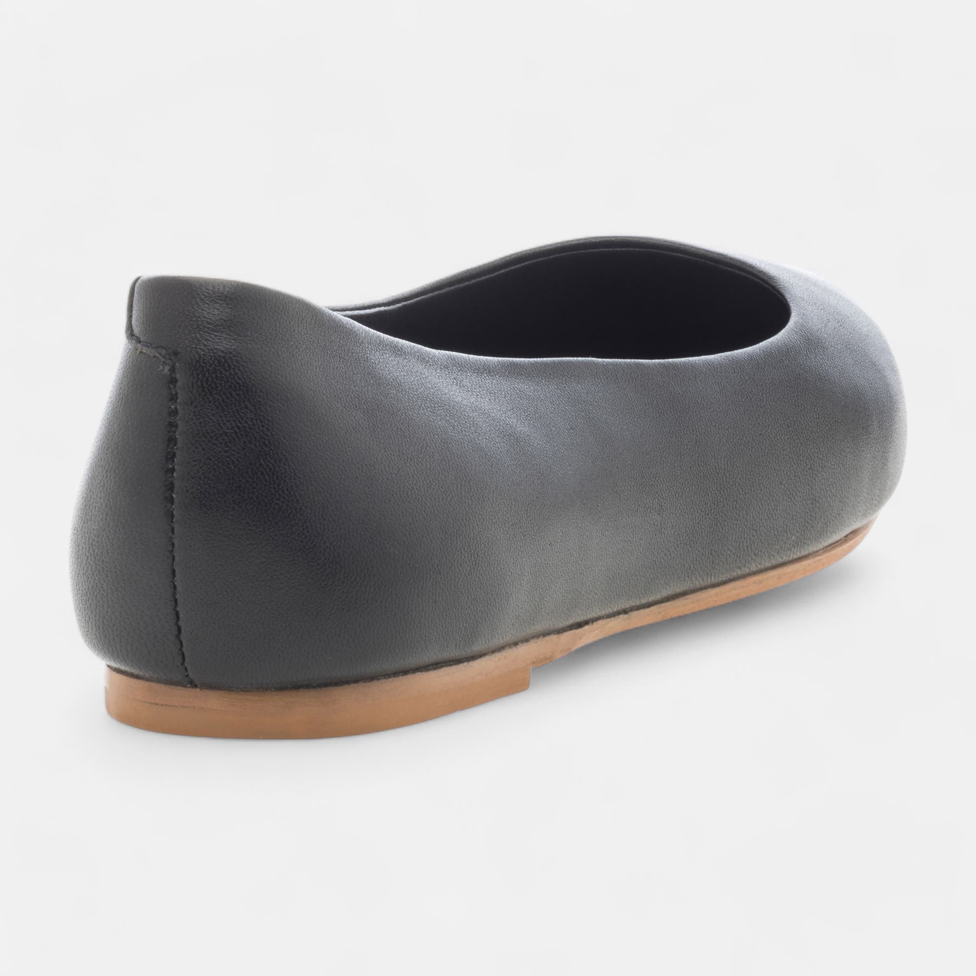 Ballerines Femme en cuir noir