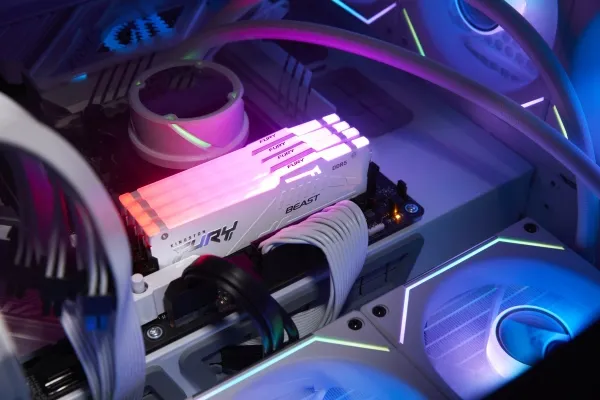 Kingston FURY Beast RGB - DDR5 - sæt - 32 GB: 2 x 16 GB - DIMM 288-PIN - 6000 MHz / PC5-48000 - CL30 - 1.4 V - ikke bufferet - on-die ECC - hvid