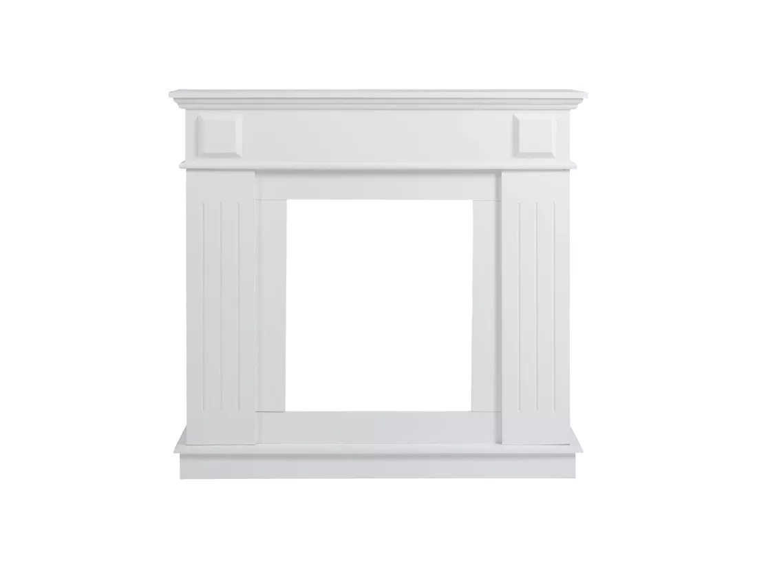 Cadre Decoratif Cheminée Decorative Bois Blanc 100x109x26