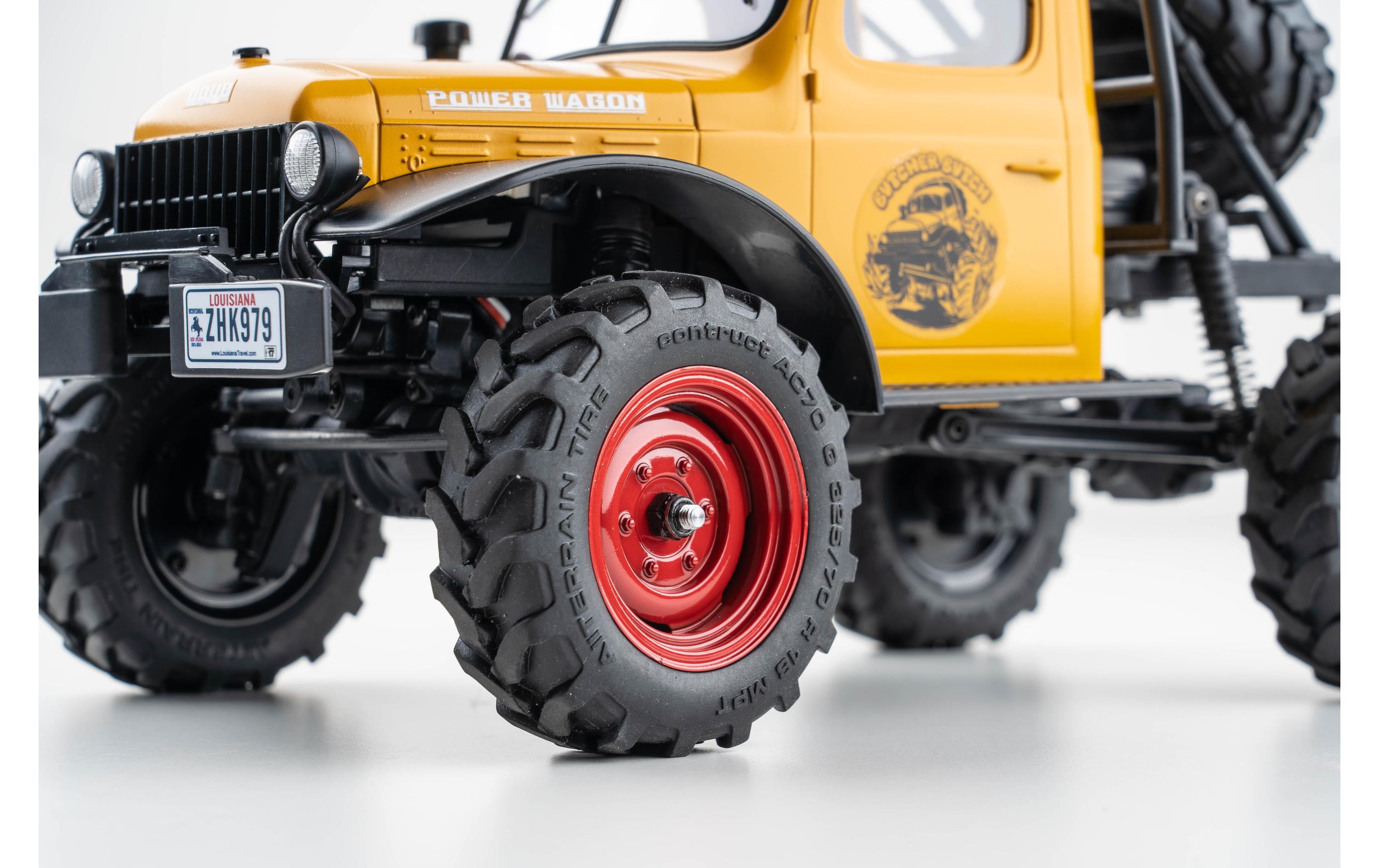 Scale Crawler FCX24 Power Wagon Mud-Racer, Gelb 1:24, RTR<br>Rock Crawler im Miniformat mit 2-Gang Getriebe