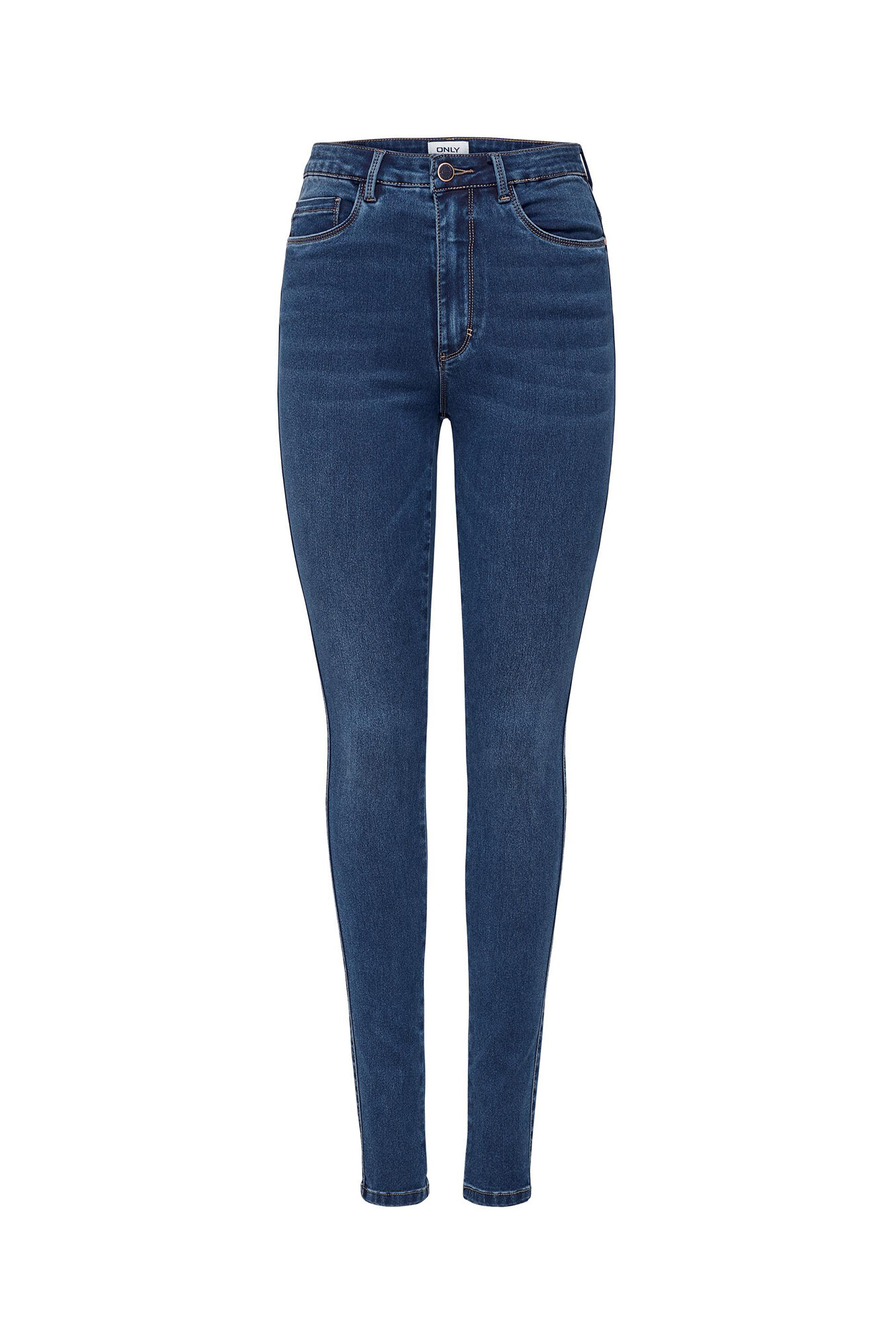 Calça jeans skinny de cintura alta
