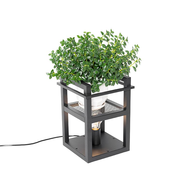 Industriële tafellamp zwart - Cage Rack