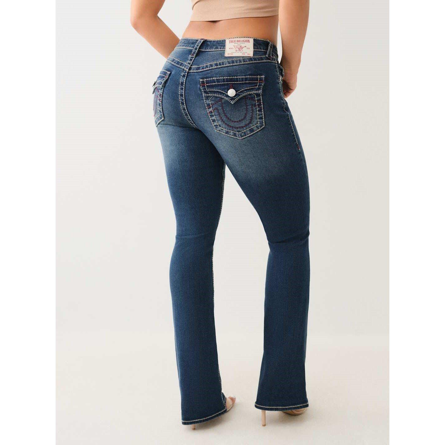 True Religion TR Becca Mid Rise Bootcut Jeans Womens