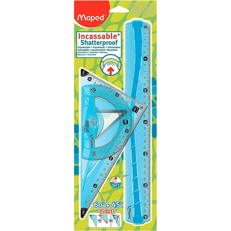 Kit de traçage incassable Maped 3 pièces