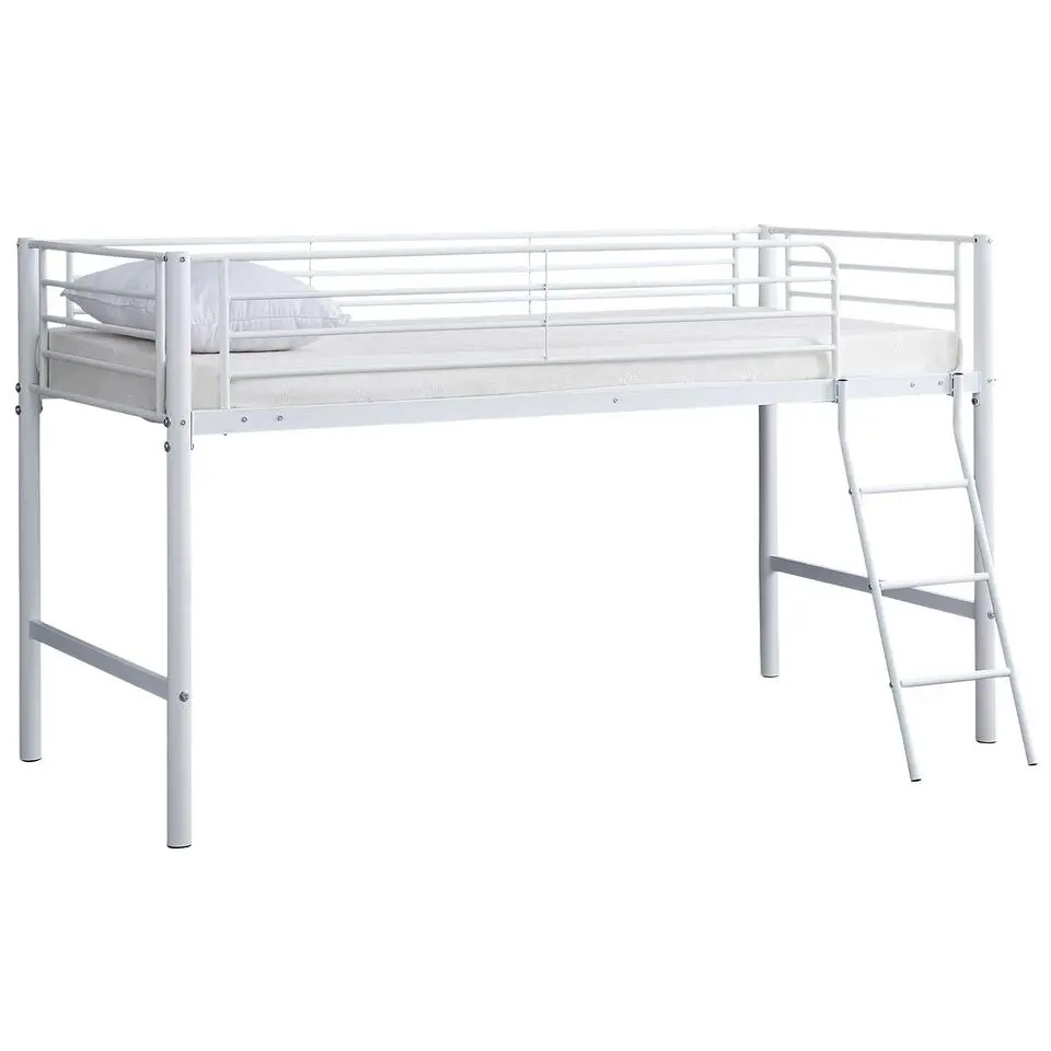 Halfhoogslaper Julie 90x200cm - metaal - mat wit
