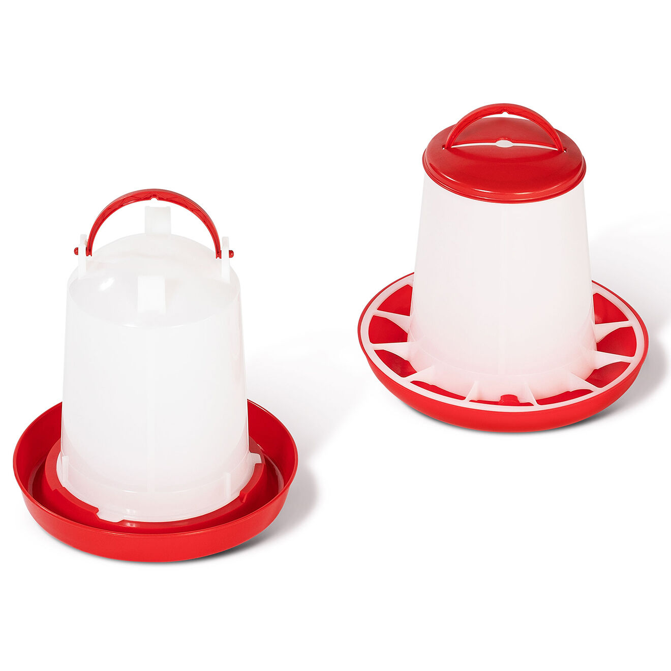 Pratik Garden Abreuvoir + Distributeur Poules - Cl rouge/blanc