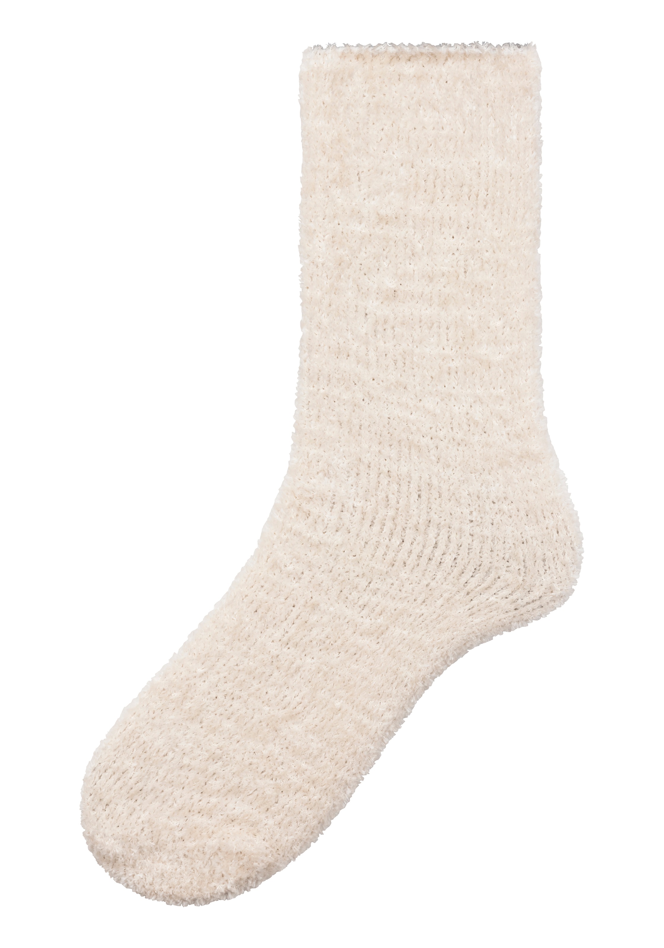 Lavana Kuschelsocken Packung, 5 Stk. tlg. Bettsocken aus weichem, leicht glänzendem Chenillegarn