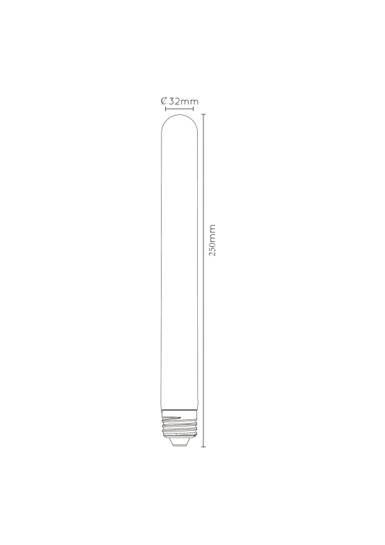 Lucide T32 LED lichtbron E27 Ø3,2 H25 5W 2200K amber dimbaar