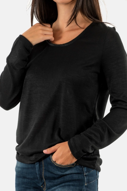 Tee shirt manches longues sun valley 5patelle 9999 noir