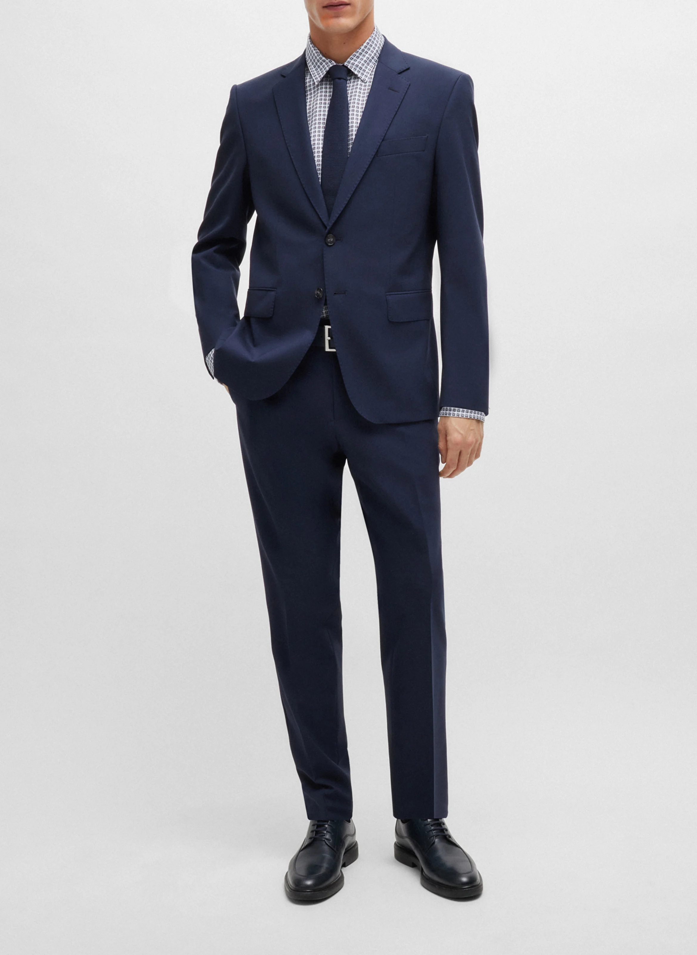 Chemise décontractée imprimée| Bleu