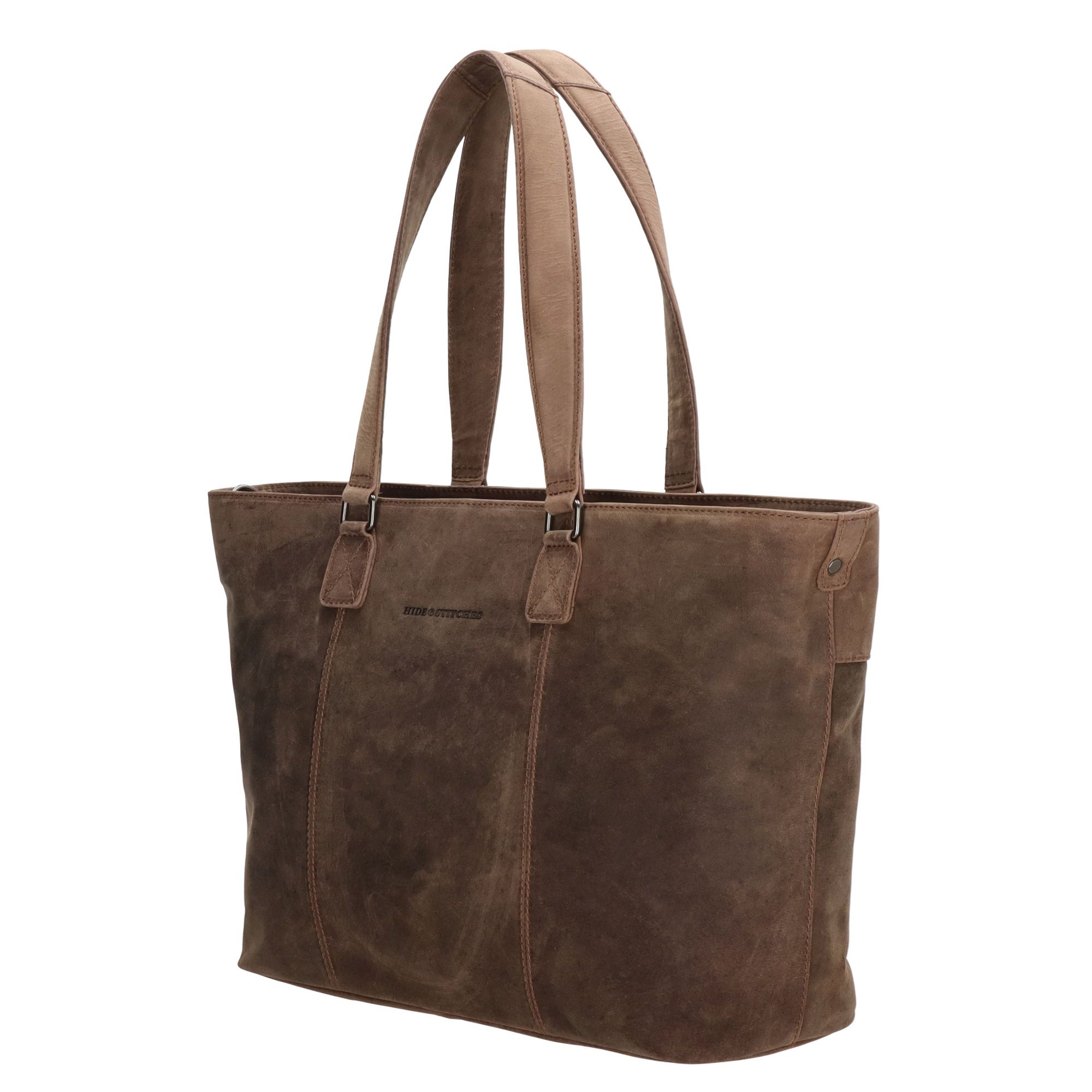 Hide & Stitches Idaho Laptoptas 15,6 inch Donkerbruin