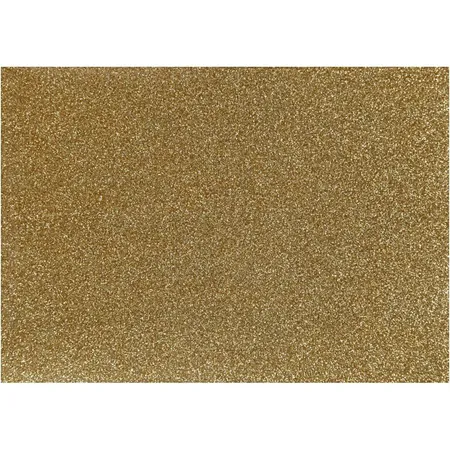 Creotime Glitter Bügelfolie für Stoffe geeignet A5 gold