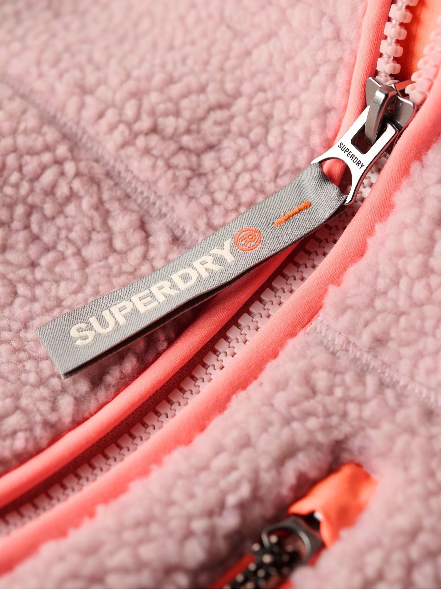 Roze - Superdry outdoor fleece met halve rits