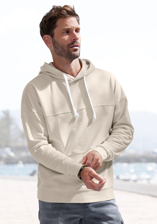 H.I.S Hoodie , Langarm Sweater mit Kapuze, aus Baumwollmischung