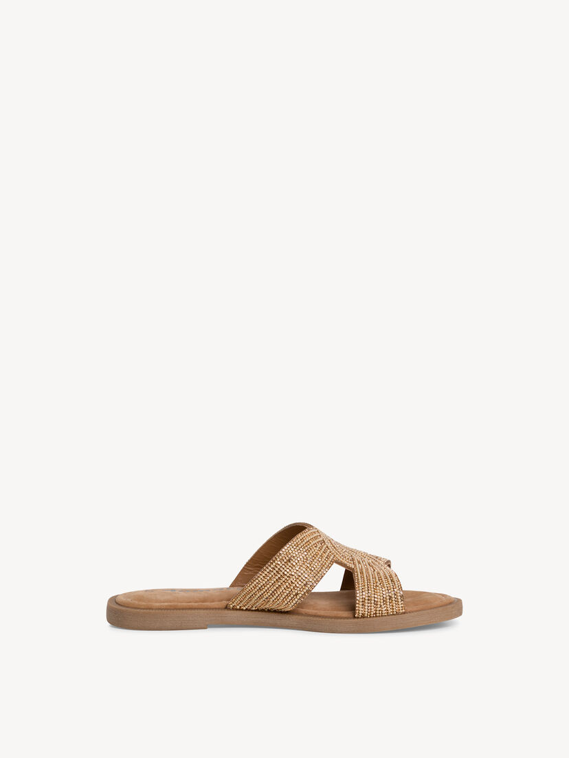 Leren Slipper - metallic