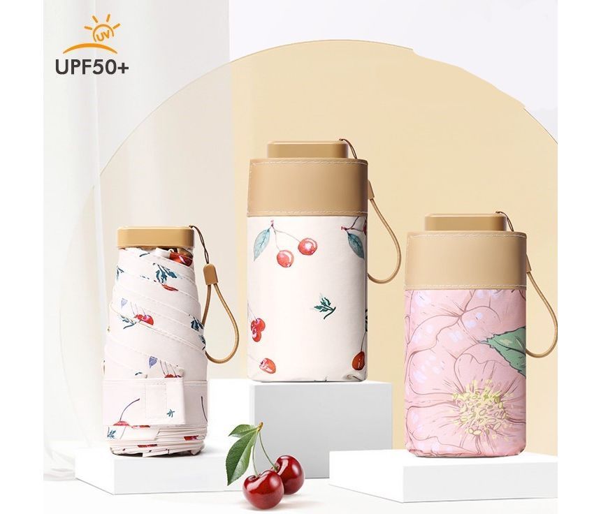 Fenmo - Compacte paraplu met bloemenmotief