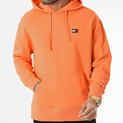 Sweat Capuche Relaxed XS Badge Orange