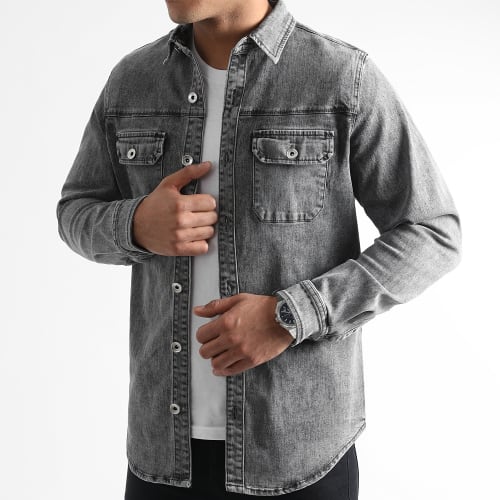 Surchemise en Jean 0092 Denim Gris