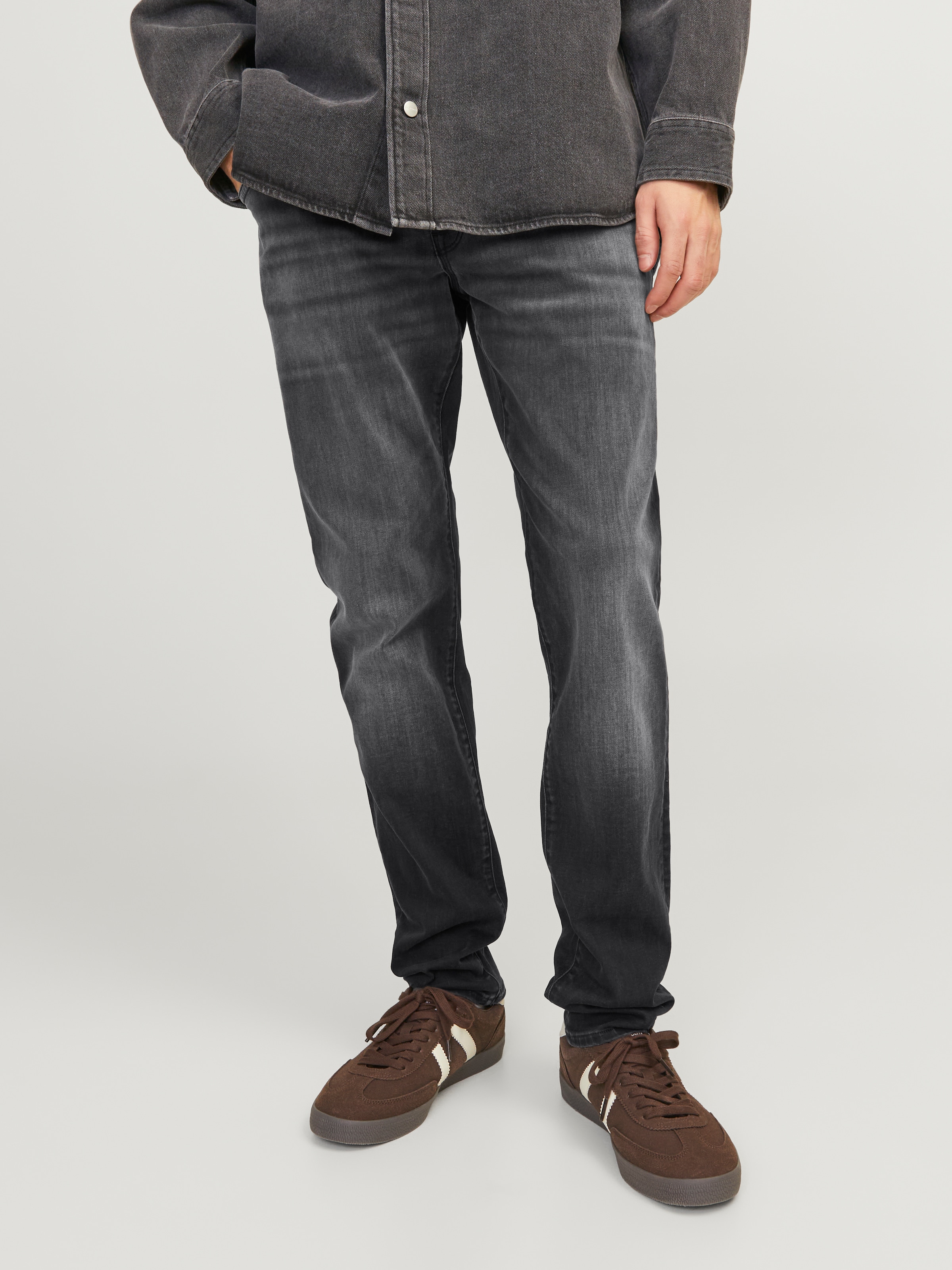 Jack & Jones Slim-fit-Jeans »JJIGLENN – Jeans mit Stretch, niedriger Leibhöhe und Taschen«, used, modisch, slim fit, Denim/Jeans