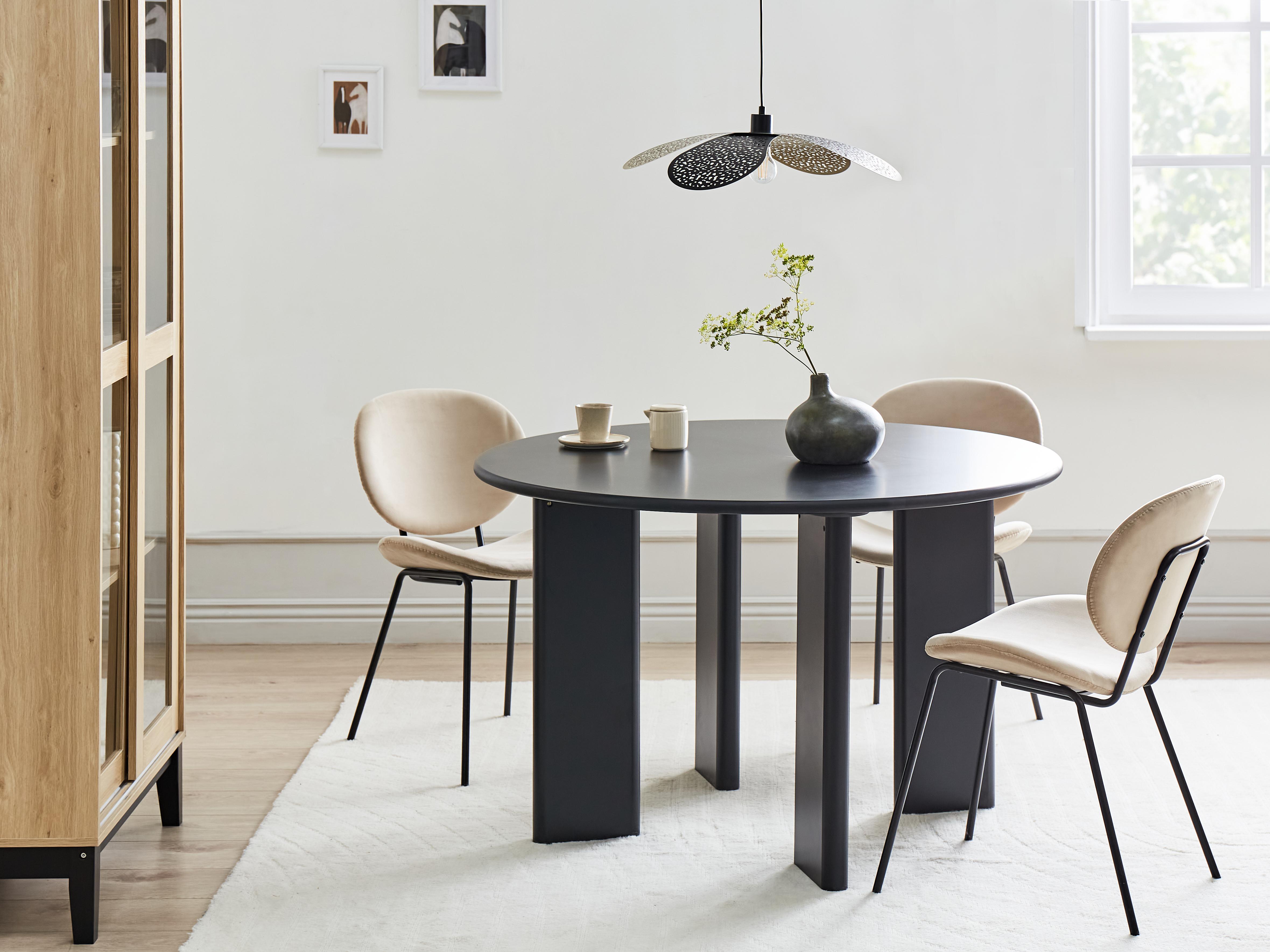 Eettafel COSMO Zwart 120 cm 120 cm