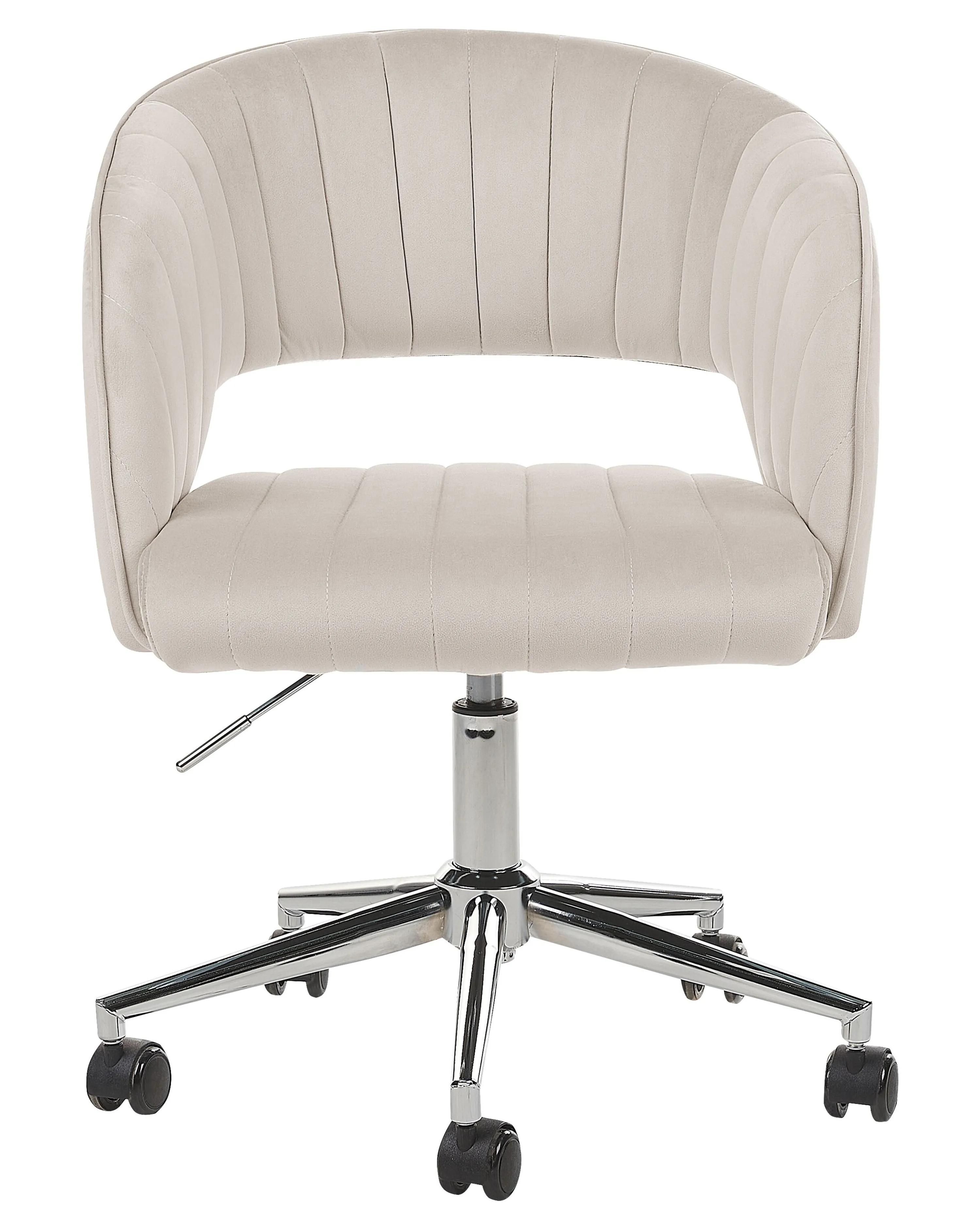 Bureaustoel KATONAH Fluweel Lichtbeige