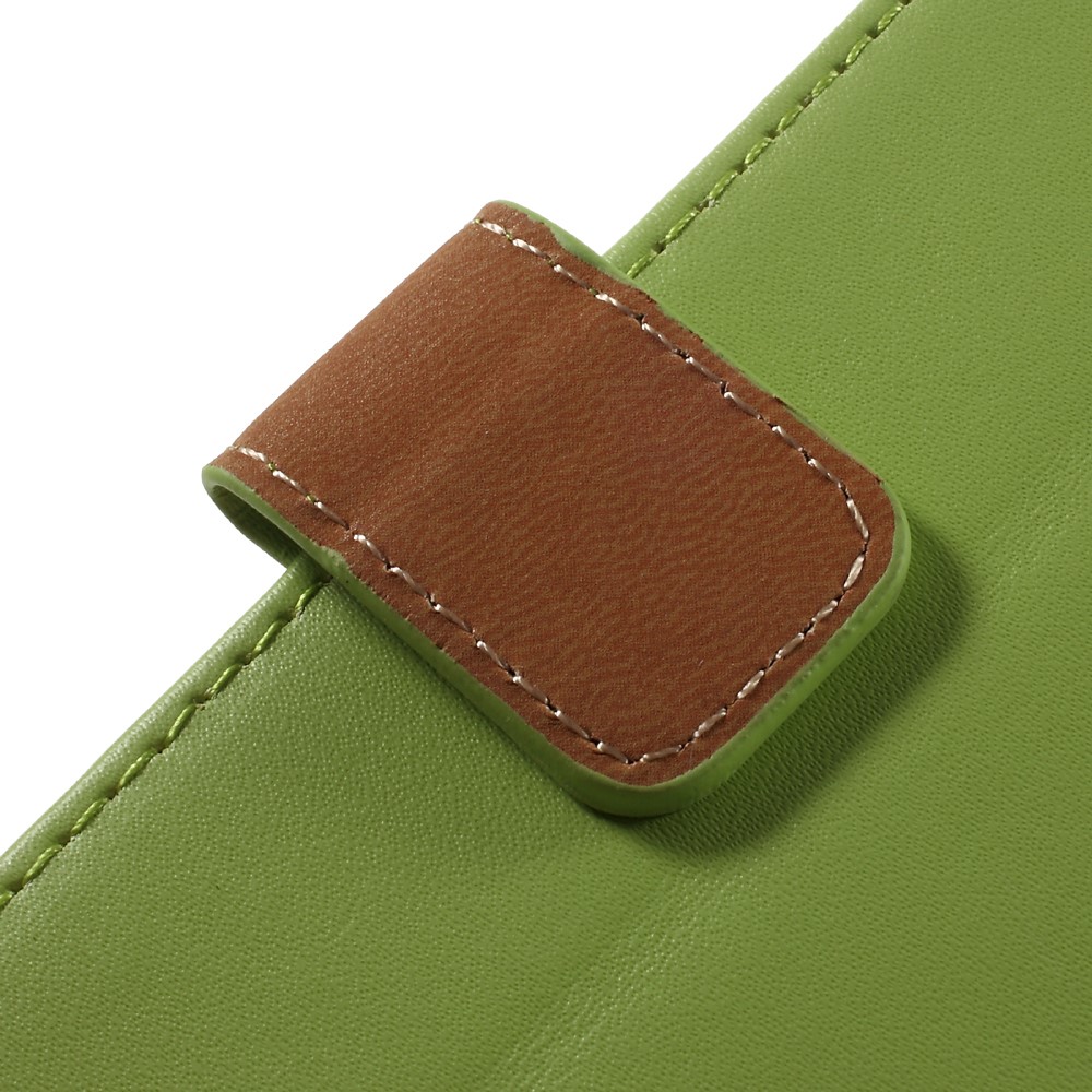 iPhone SE (2022/2020) / 8 / 7 Echtleder Tasche Flip Cover mit Karten Etui - Grün