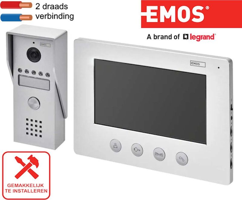 EMOS - EM-03M - Videofoon - Zwart - LCD Display