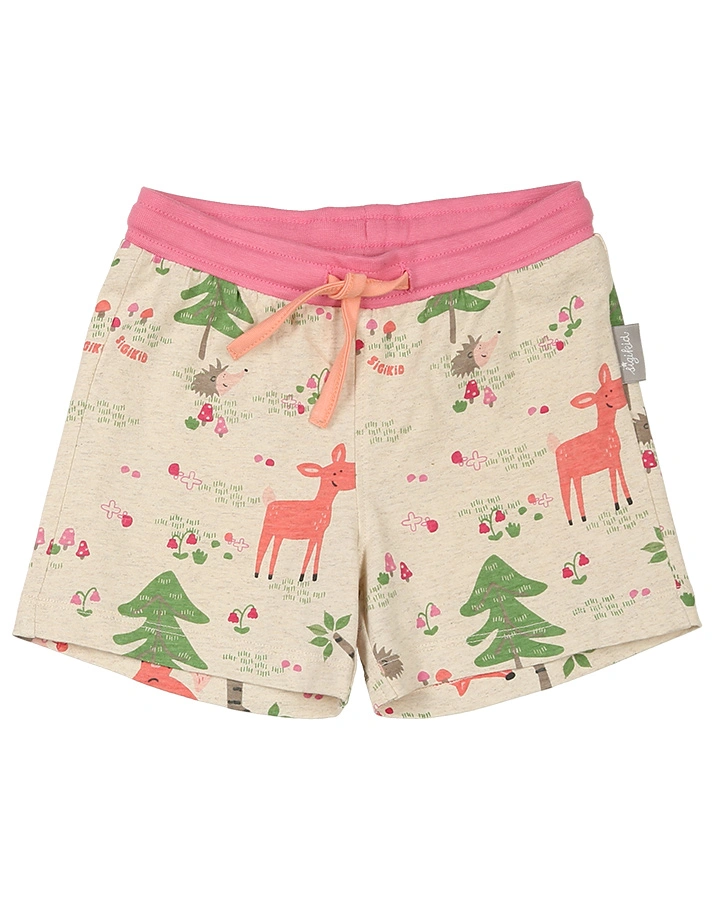 Schlafanzug WALDTIERE 2-teilig in pink/natur