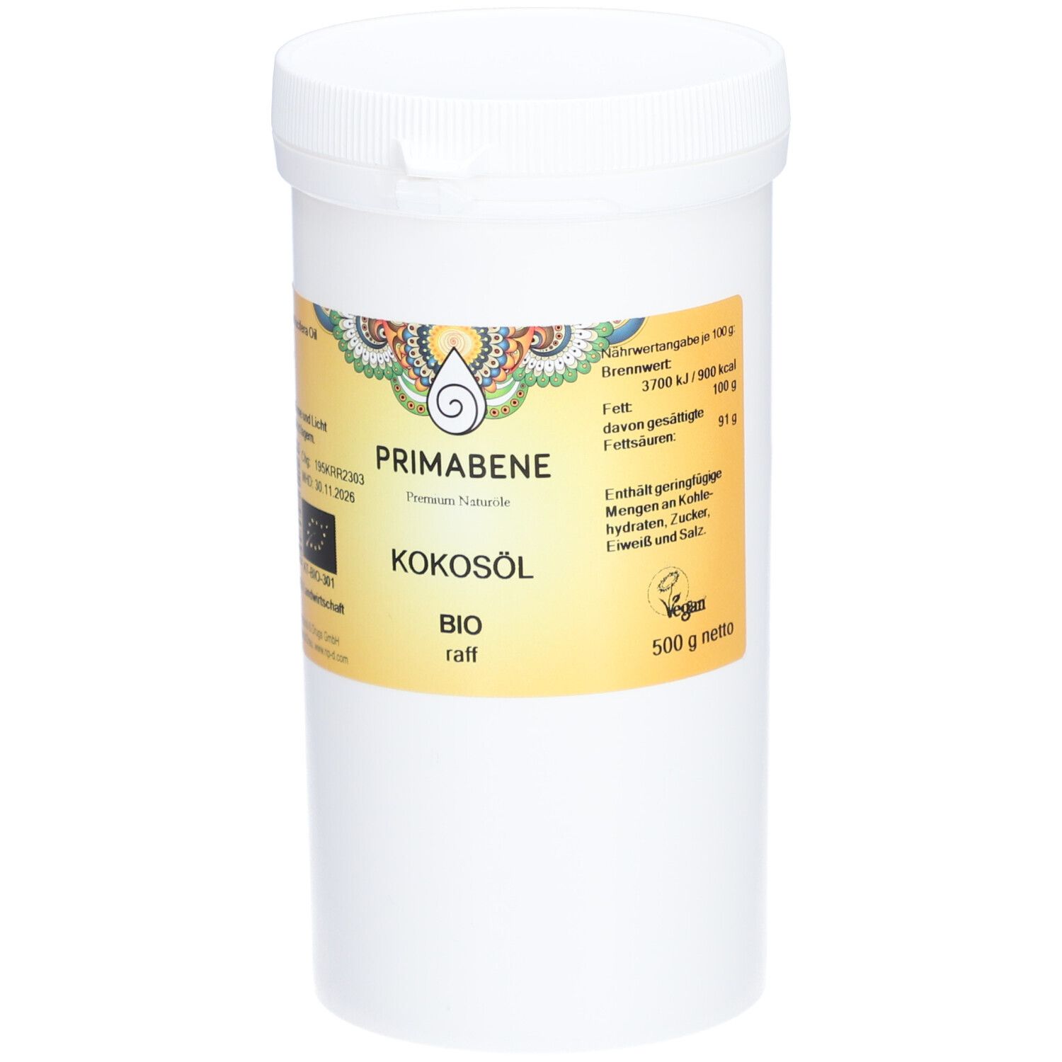 PRIMABENE Kokosöl BIO raffiniert