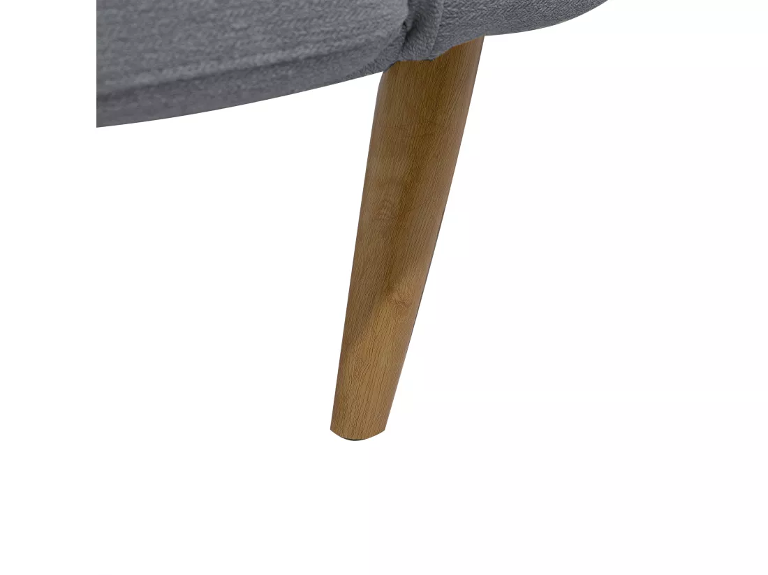 Canapé convertible 3 places en tissu gris INGARO